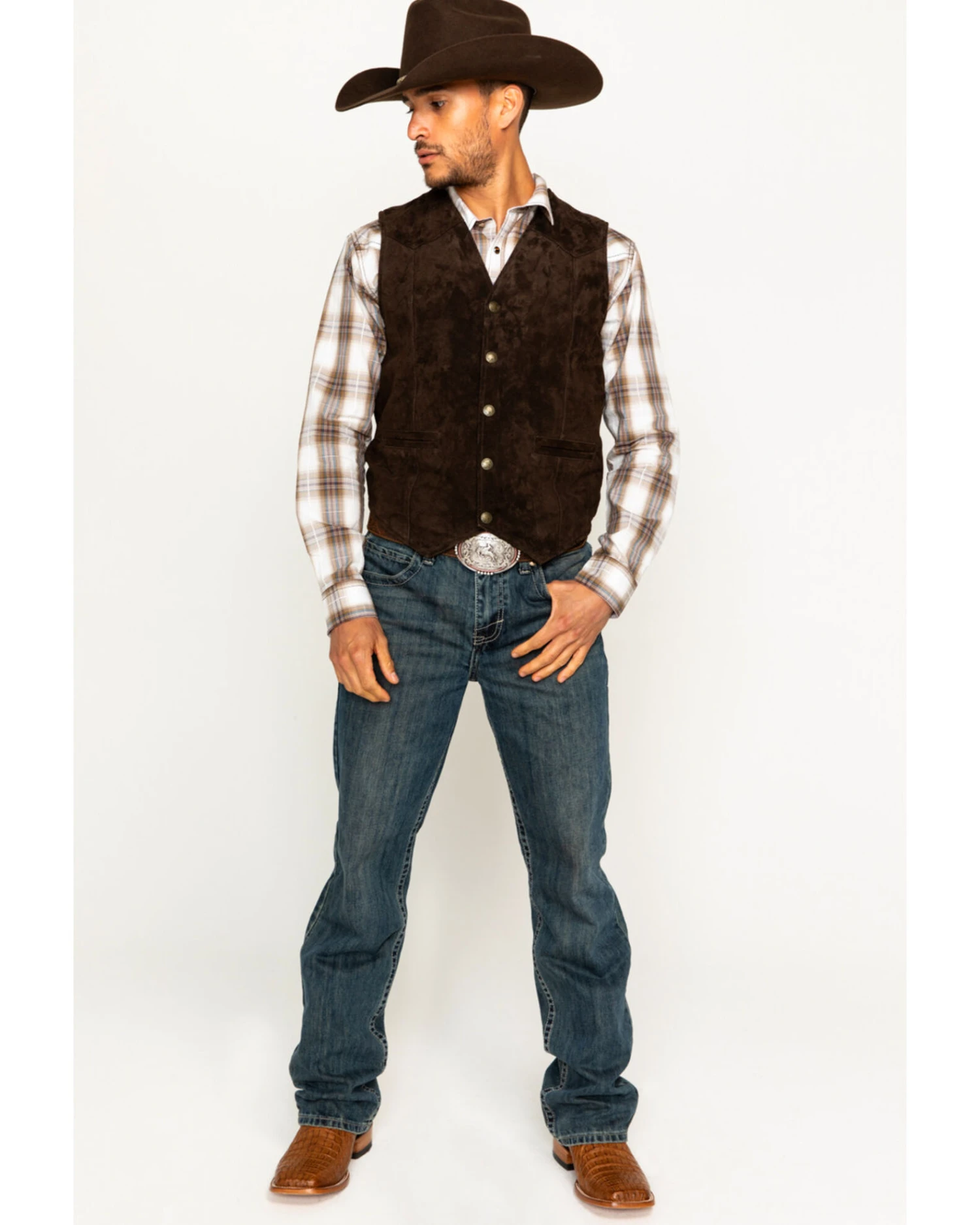 Cody James Men's Wild Boar Suede Vest 6 Cody James Men's Wild Boar Suede Vest - Image 6