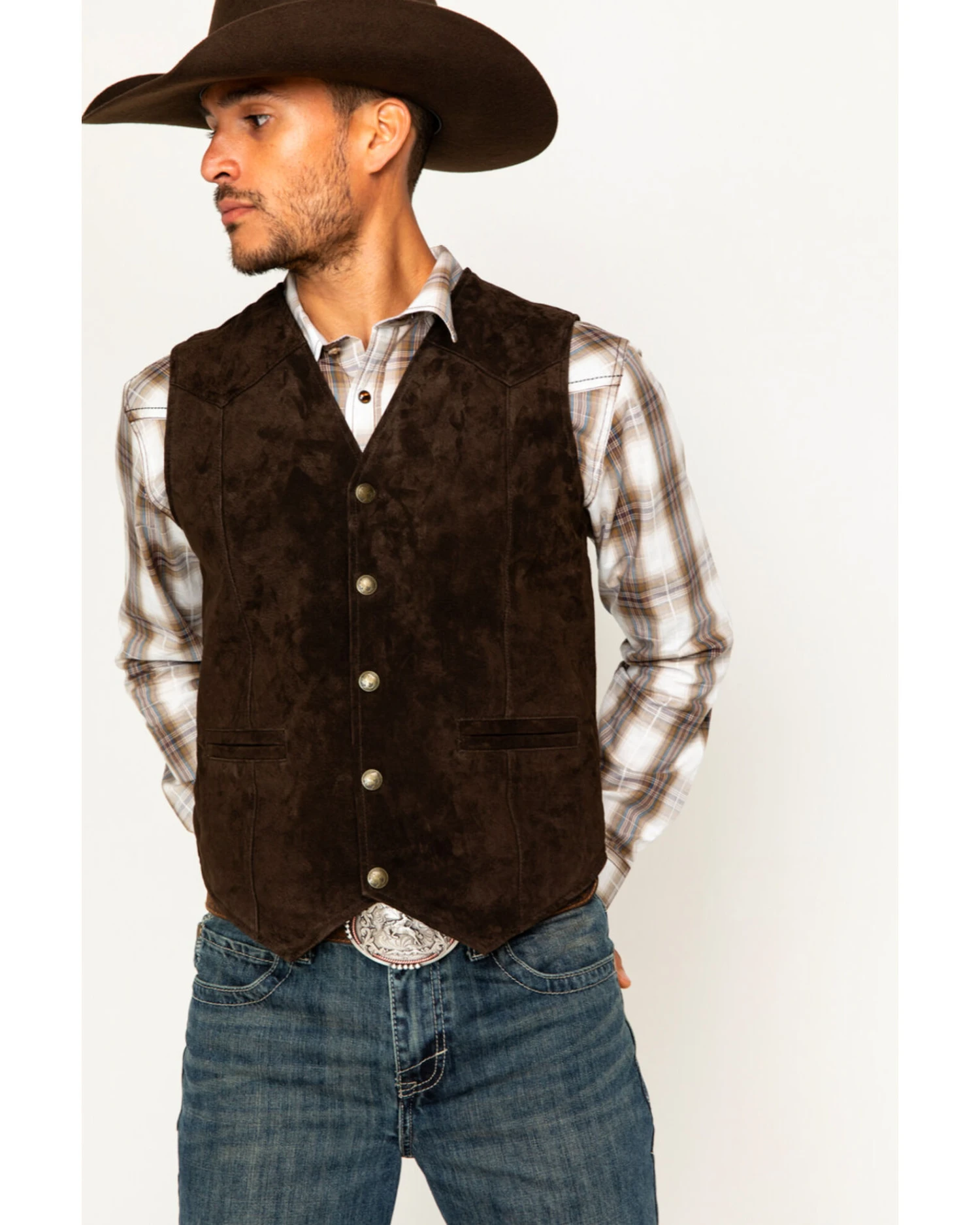 Cody James Men's Wild Boar Suede Vest 1 Cody James Men's Wild Boar Suede Vest