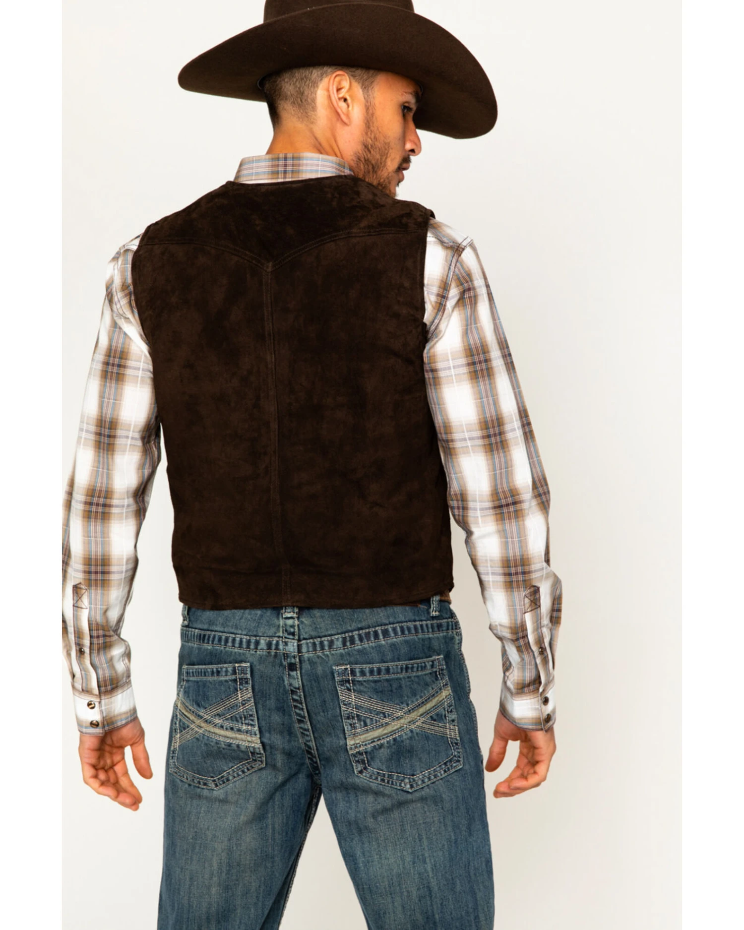 Cody James Men's Wild Boar Suede Vest 3 Cody James Men's Wild Boar Suede Vest - Image 3