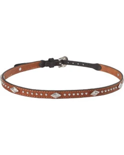 Cody James Silver Studs With Diamond Conchos Hat Band