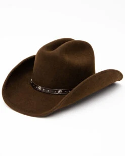 Cody James Men's Cattleman Tooled Star Concho Band Wool Hat
