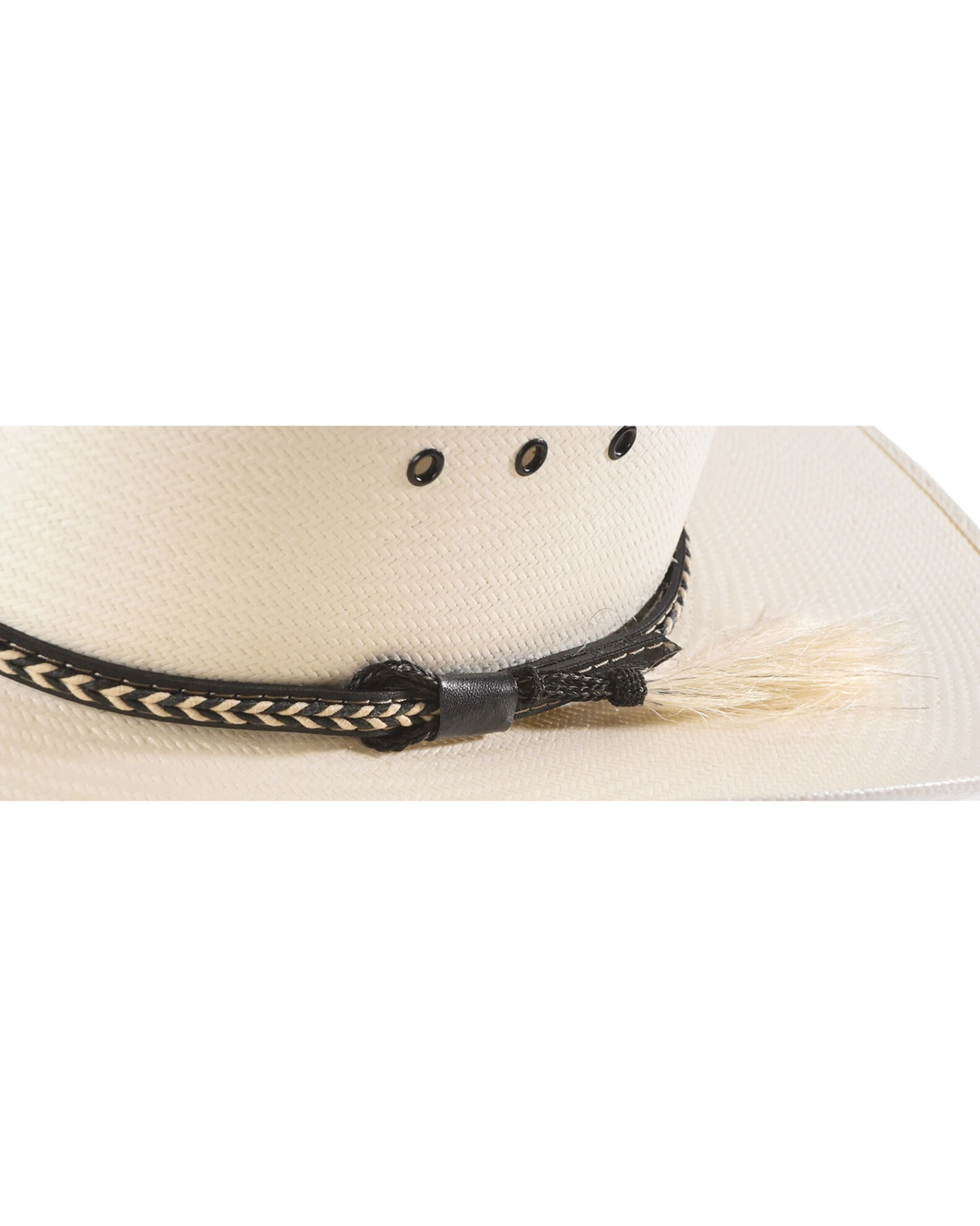 Cody James Men's Natural Straw Horsehair Band Cowboy Hat 2 Cody James Men's Natural Straw Horsehair Band Cowboy Hat - Image 2