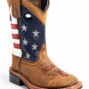 Cody James Boys' USA Flag Western Boots - Broad Square Toe