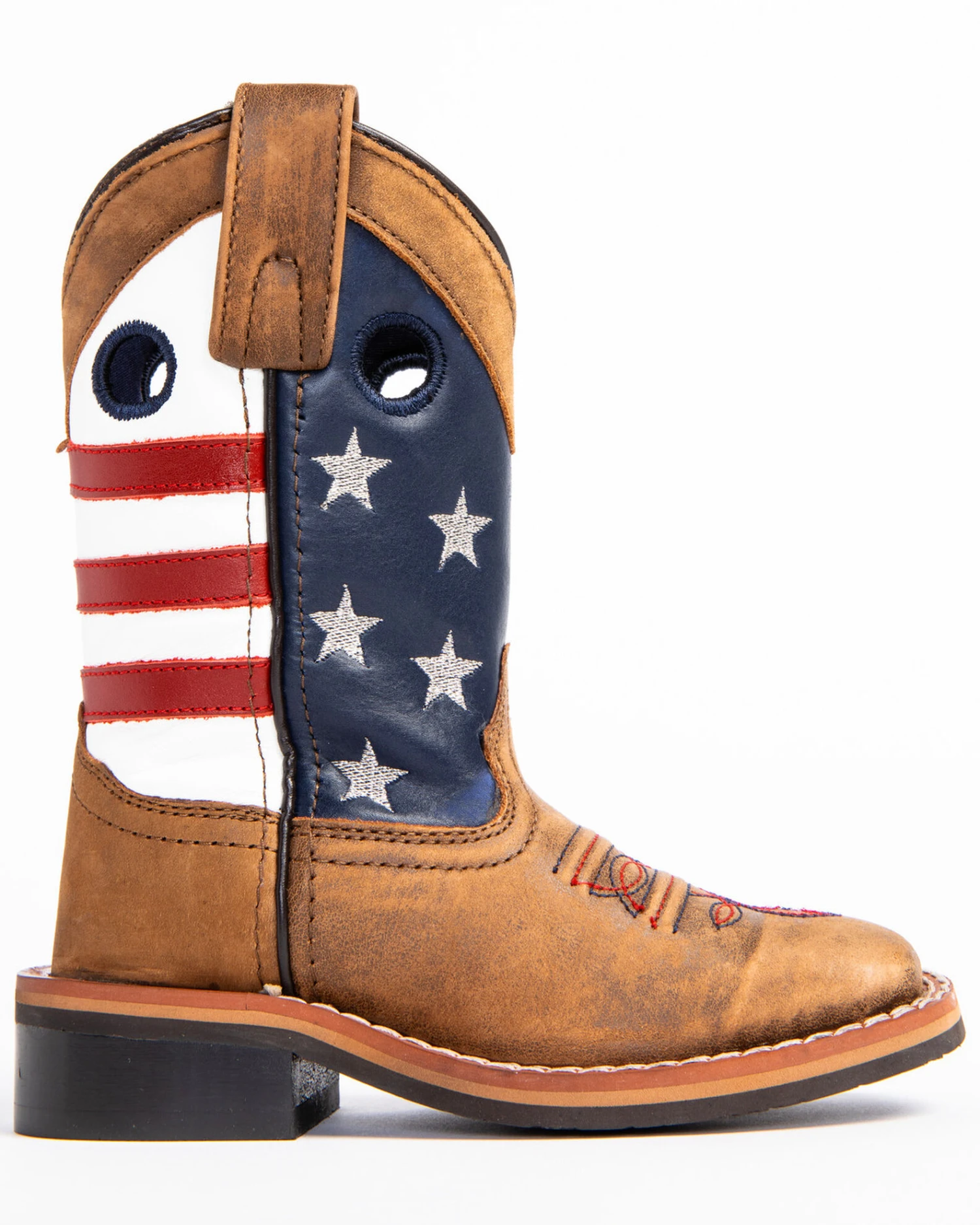 Cody James Boys' USA Flag Western Boots - Broad Square Toe 2 Cody James Boys' USA Flag Western Boots - Broad Square Toe - Image 2