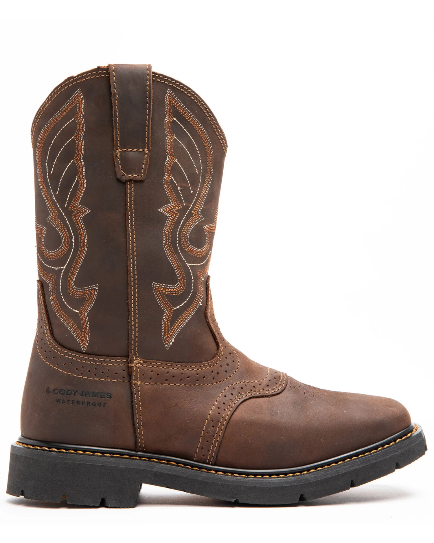 Cody James Men's Saddle Waterproof Western Work Boots - Soft Toe 2 Cody James Men's Saddle Waterproof Western Work Boots - Soft Toe - Image 2