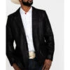 Cody James Men's Black Suede Blazer Jacket 