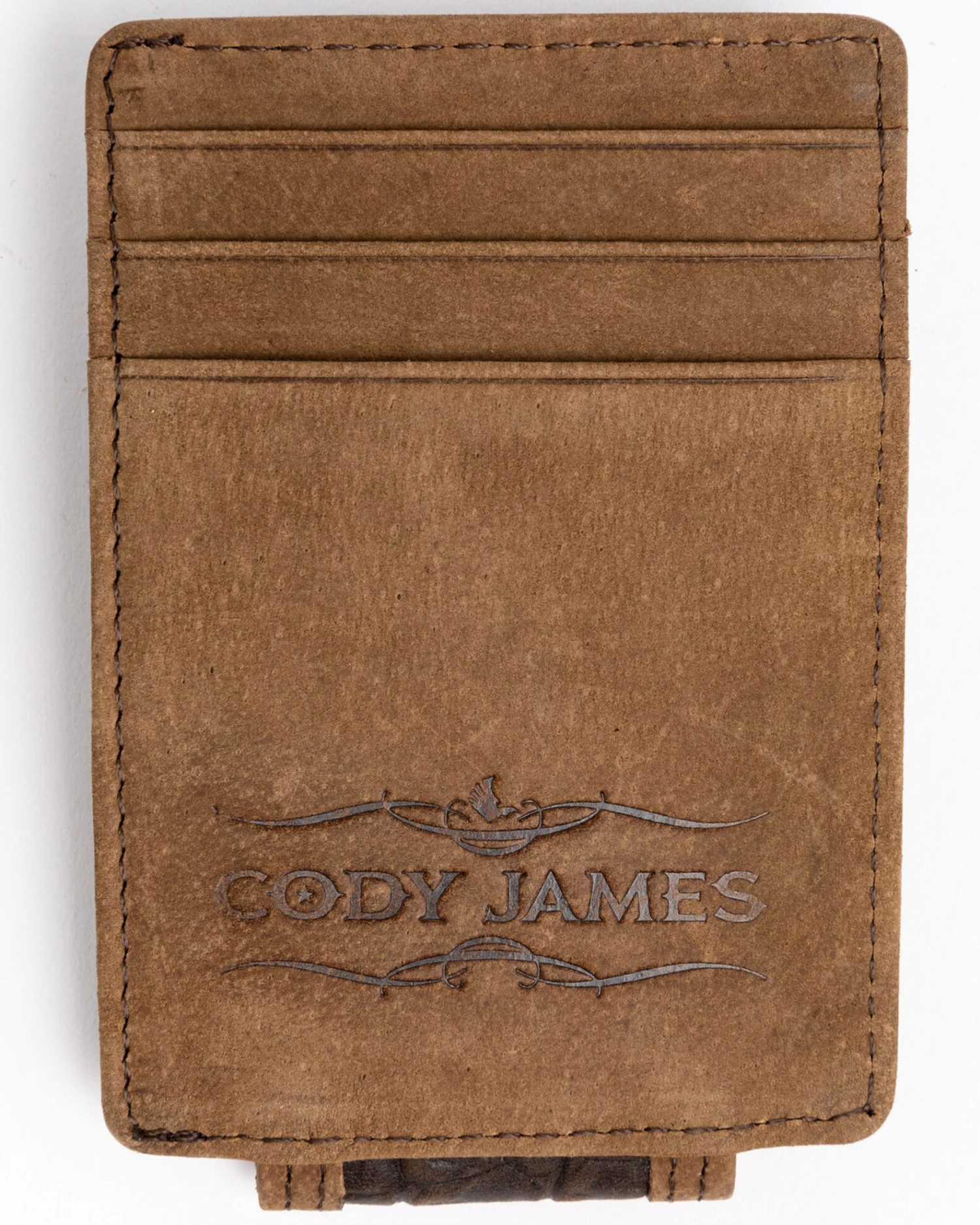 Cody James Men's Croc Embossed Money Clip Leather Wallet 2 Cody James Men's Croc Embossed Money Clip Leather Wallet - Image 2