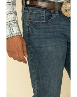 Cody James Men's High Roller Stackable Stretch Straight Medium Wash Jeans  -Western Boots & Shoes Deals Store 2000295743 400 P4