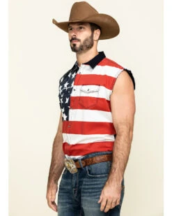 Cody James Men's American Flag Bubba Sleeveless Western Shirt  -Western Boots & Shoes Deals Store 2000296071 600 P3