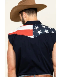 Cody James Men's American Flag Bubba Sleeveless Western Shirt  -Western Boots & Shoes Deals Store 2000296071 600 P5