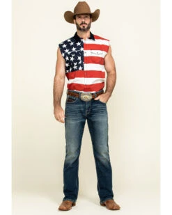 Cody James Men's American Flag Bubba Sleeveless Western Shirt  -Western Boots & Shoes Deals Store 2000296071 600 P6