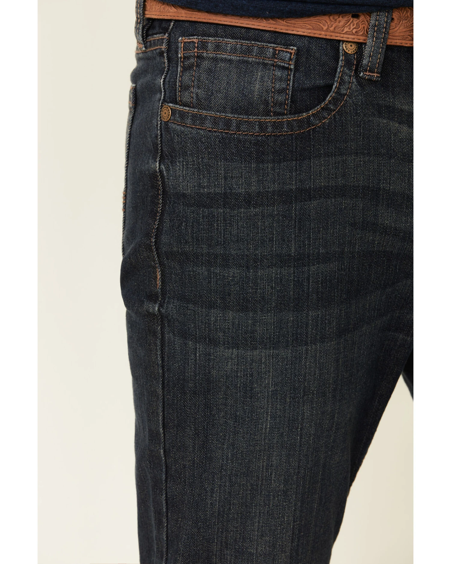 Cody James Men's Barn Sour Dark Wash Stretch Slim Straight Jeans 5 Cody James Men's Barn Sour Dark Wash Stretch Slim Straight Jeans - Image 5