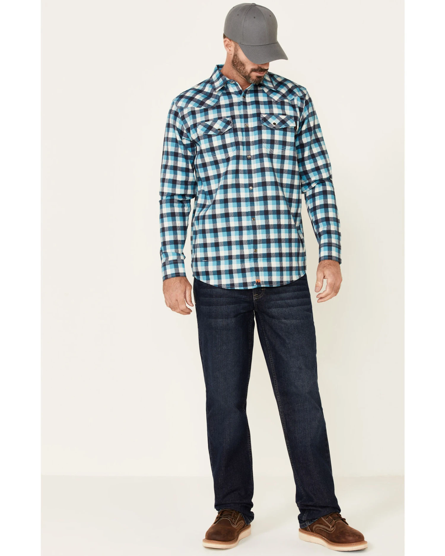 Cody James Men's FR Plaid Print Long Sleeve Work Shirt 2 Cody James Men's FR Plaid Print Long Sleeve Work Shirt - Image 2