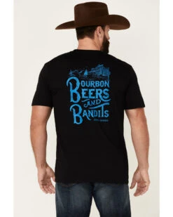 Cody James Men's Bourbon Beers Bandits Graphic Short Sleeve T-Shirt  -Western Boots & Shoes Deals Store 2000343164 610 P4