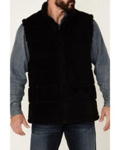 Cody James Men's Black Mesa Quilted Snap-Front Sherpa Vest 6 Cody James Men's Black Mesa Quilted Snap-Front Sherpa Vest -Western Boots & Shoes Deals Store 2000343385 001 P3