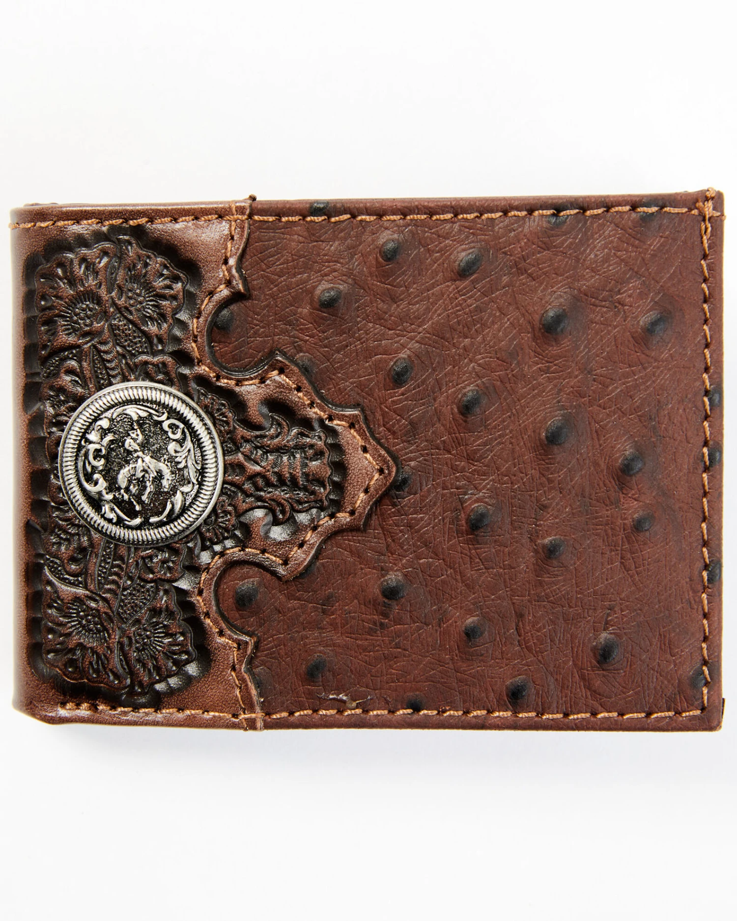 Cody James Men's Bifold Ostrich Print Embossed Bi-Fold Wallet 1 Cody James Men's Bifold Ostrich Print Embossed Bi-Fold Wallet