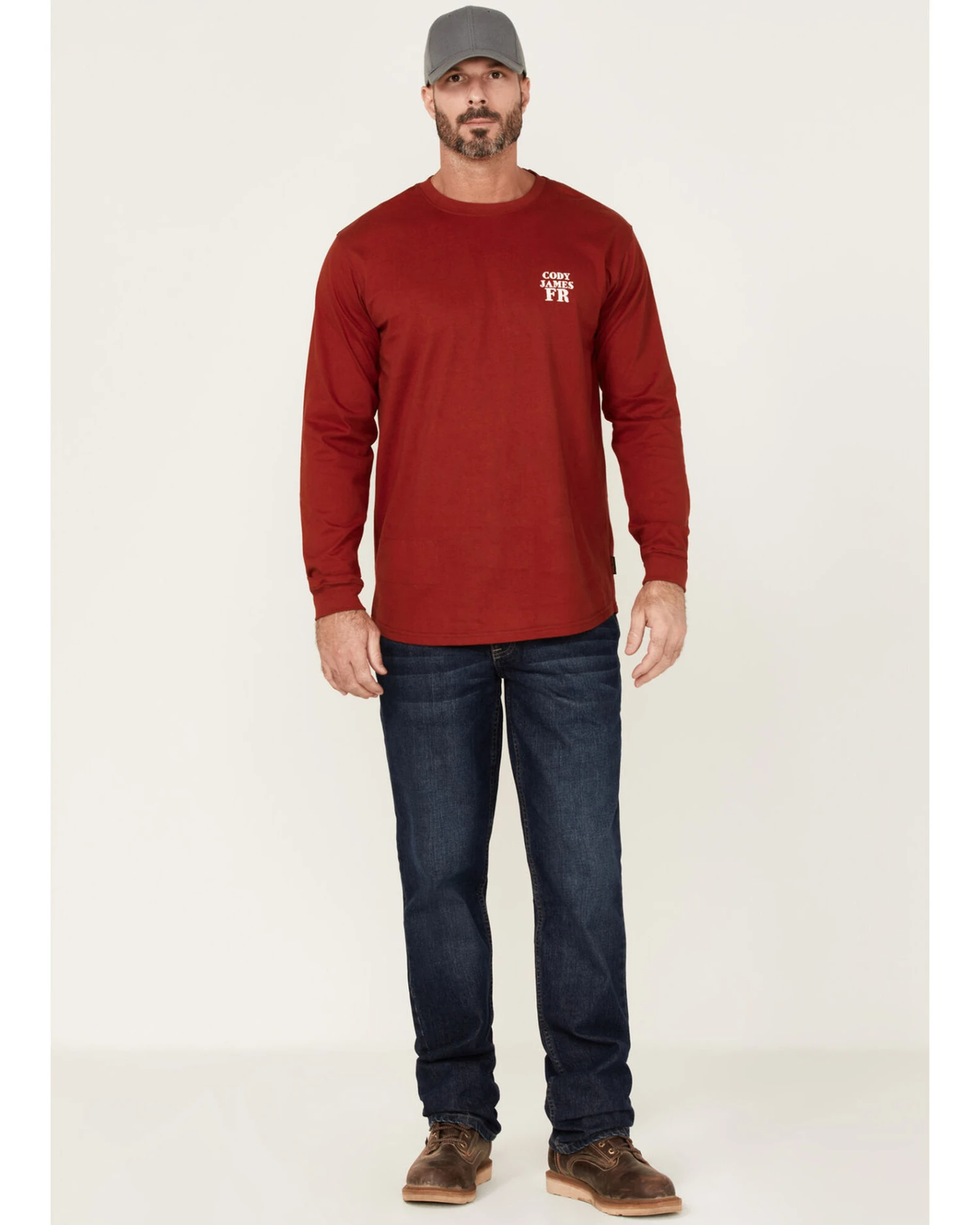 Cody James Men's FR Bossa Nova Graphic Long Sleeve Work T-Shirt 2 Cody James Men's FR Bossa Nova Graphic Long Sleeve Work T-Shirt - Image 2