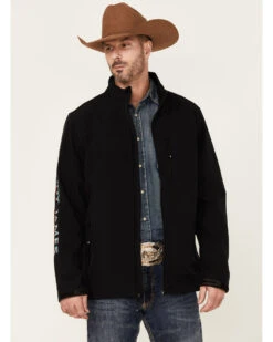 Cody James Core Men's Serape Logo Sleeve Zip-Front Steamboat JacketÂ