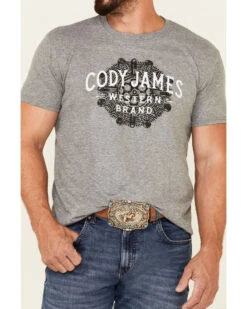 Cody James Men's Gray Southwestern Cylinder Graphic Short Sleeve T-Shirt 6 Cody James Men's Gray Southwestern Cylinder Graphic Short Sleeve T-Shirt -Western Boots & Shoes Deals Store 2000351762 070 P3