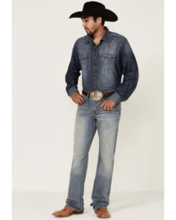Cody James Core Men's Bear Down Light Wash Stretch Slim Bootcut JeansĀ