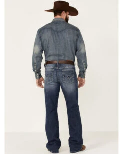 Cody James Men's Double Kicker Medium Dark Wash Stretch Relaxed Bootcut Jeans  -Western Boots & Shoes Deals Store 2000351797 400 P3