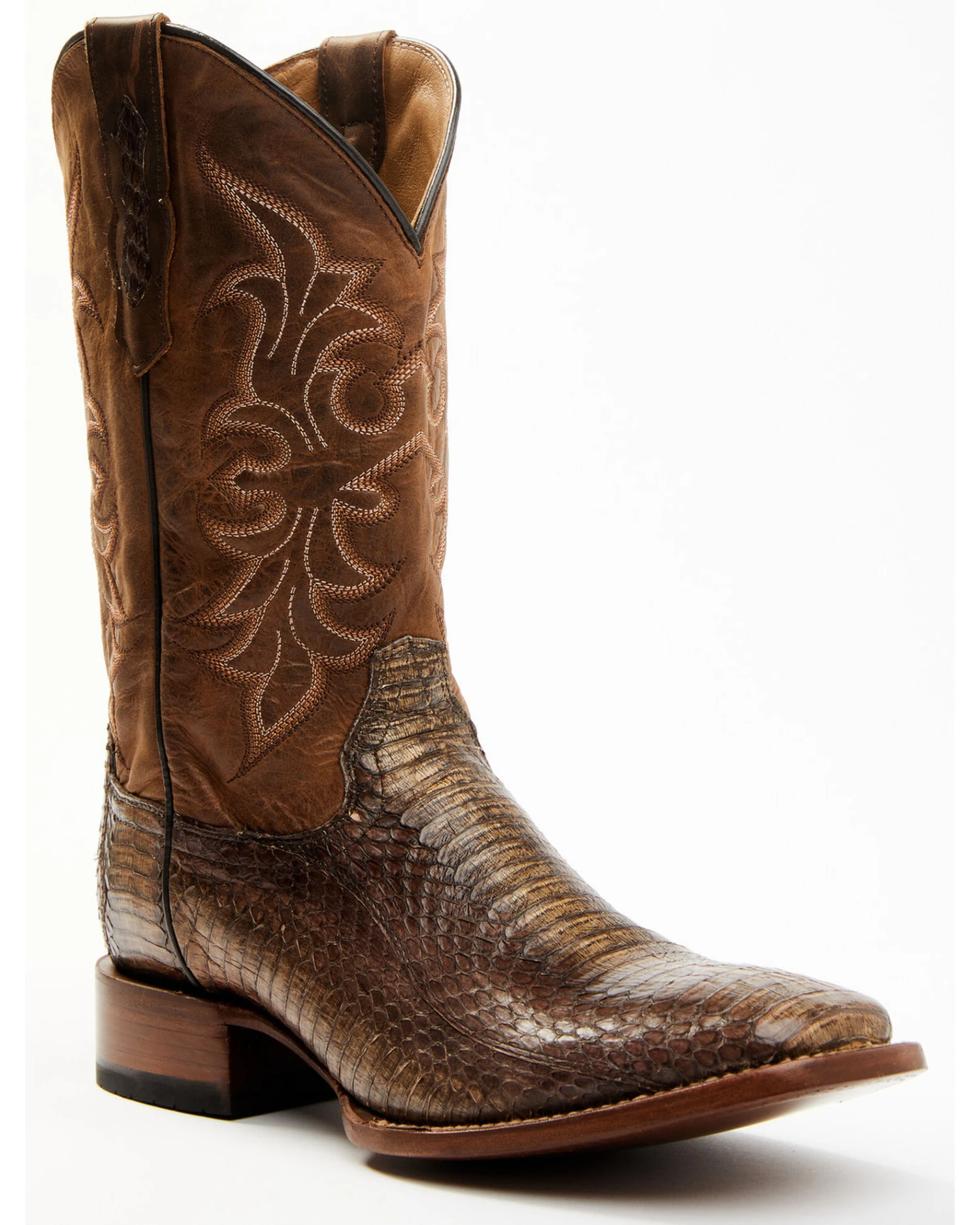 Cody James Men's Cobra Brown Exotic Western Boots - Broad Square Toe 1 Cody James Men's Cobra Brown Exotic Western Boots - Broad Square Toe