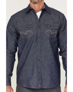 Cody James Men's FR Denim Mount Vernon Long Sleeve Snap Work Shirt 6 Cody James Men's FR Denim Mount Vernon Long Sleeve Snap Work Shirt -Western Boots & Shoes Deals Store 2000357966 402 P3