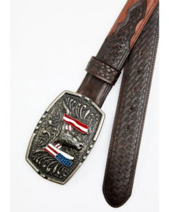 Cody James Men's Longhorn Americana Draped Flag Basketweave Buckle Belt 3 Cody James Men's Longhorn Americana Draped Flag Basketweave Buckle Belt -Western Boots & Shoes Deals Store 2000358996 200 P2