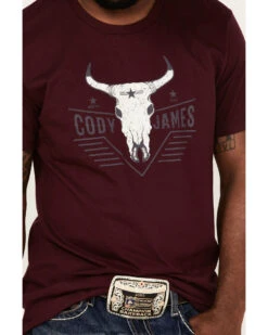 Cody James Men's Texas Coast Skull Logo Graphic Short Sleeve T-Shirt  -Western Boots & Shoes Deals Store 2000359066 640 P3