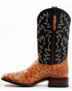 Cody James Men's Full Quill Cognac Ostrich Exotic Western Boots - Broad Square Toe  -Western Boots & Shoes Deals Store 2000359772 001 P3