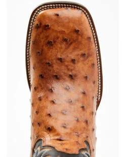 Cody James Men's Full Quill Cognac Ostrich Exotic Western Boots - Broad Square Toe  -Western Boots & Shoes Deals Store 2000359772 001 P6