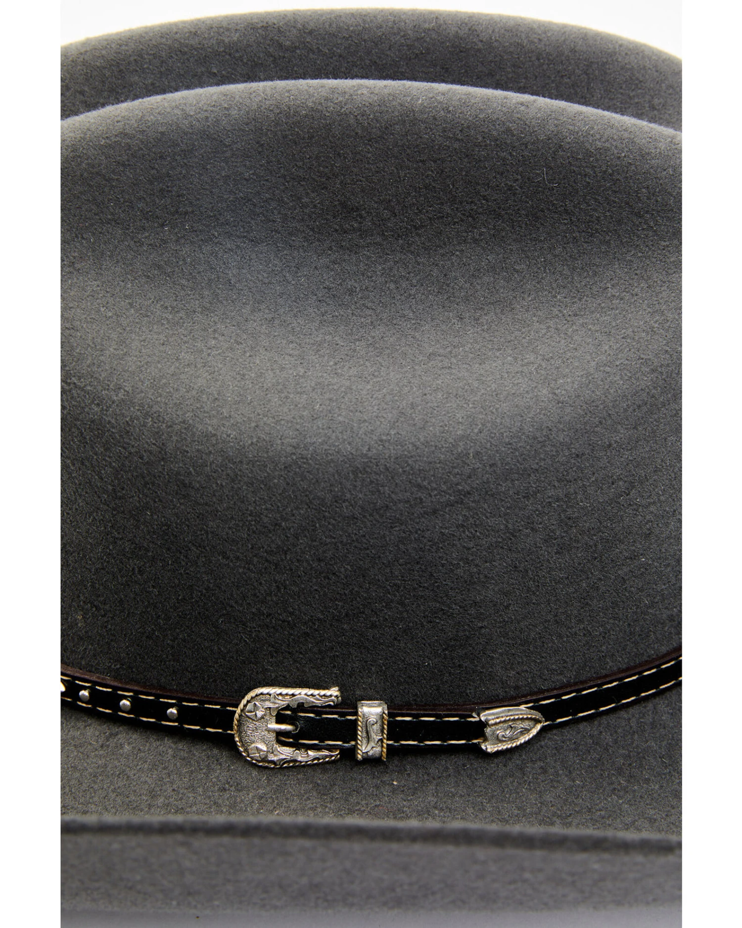 Cody James Men's 3X Smoke Gray Concho Buckle Band Wool Felt Western Hat 2 Cody James Men's 3X Smoke Gray Concho Buckle Band Wool Felt Western Hat - Image 2