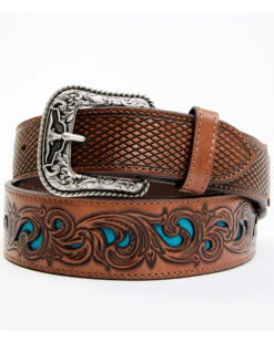 Cody James Men's Basketweave Turquoise Belt