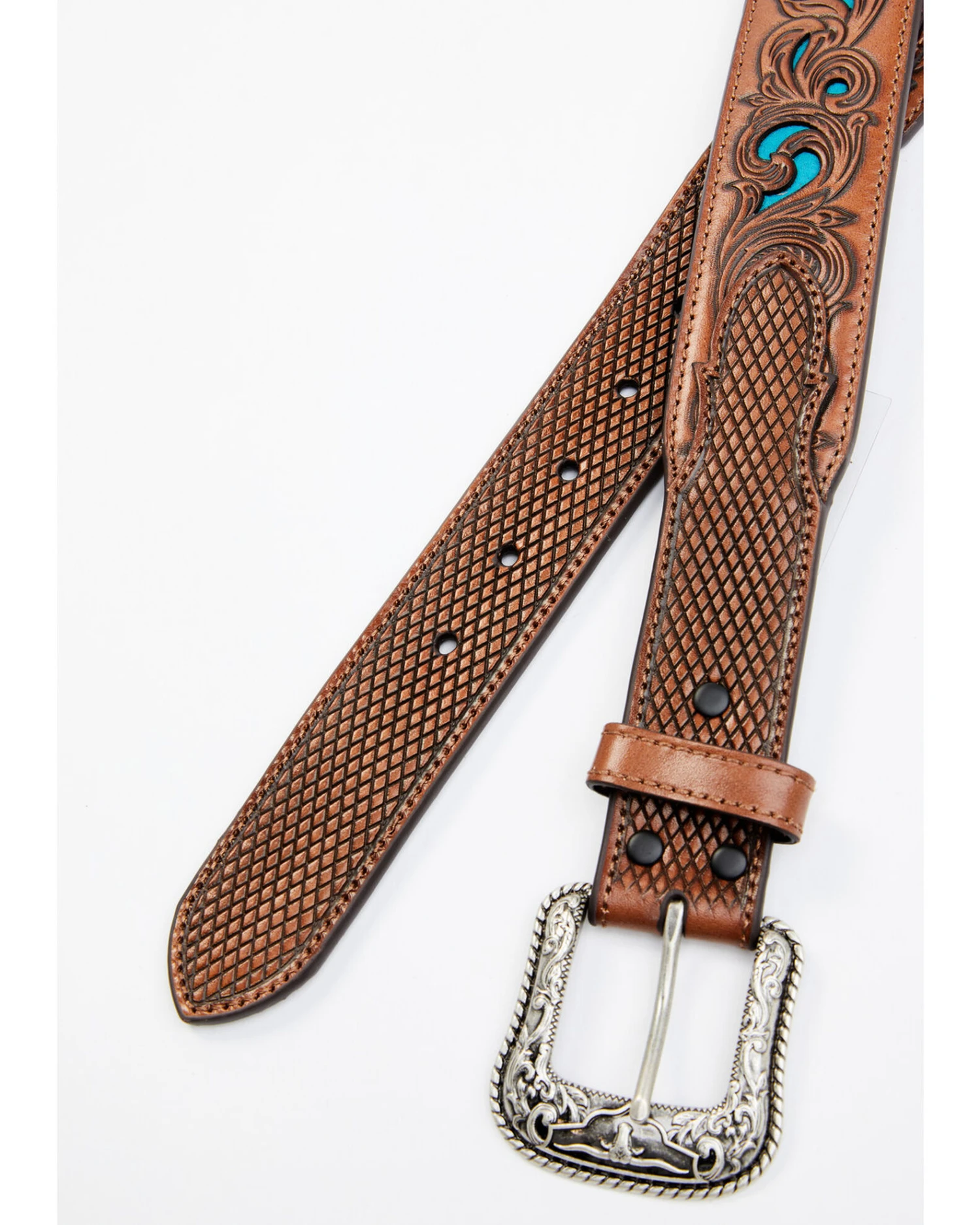 Cody James Men's Basketweave Turquoise Belt 2 Cody James Men's Basketweave Turquoise Belt - Image 2