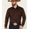 Cody James Men's Solid Treadstone Long Sleeve Snap Western Shirt 