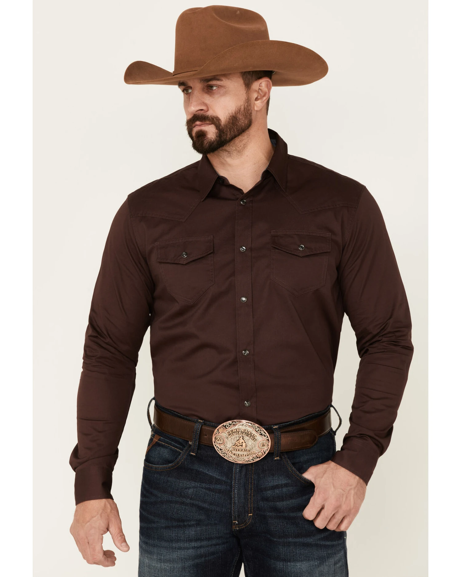 Cody James Men's Solid Treadstone Long Sleeve Snap Western Shirt 1 Cody James Men's Solid Treadstone Long Sleeve Snap Western Shirt