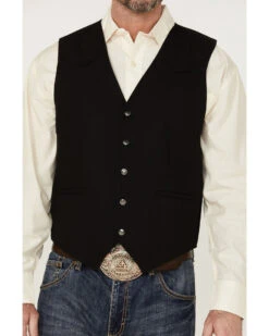 Cody James Men's Highlands Slub Button-Front Western Vest  -Western Boots & Shoes Deals Store 2000364439 001 P3