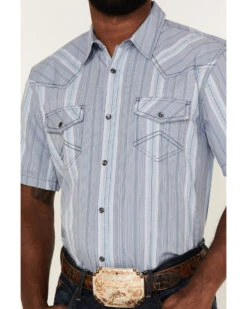 Cody James Men's Springs Vertical Stripe Short Sleeve Snap Western Shirt  -Western Boots & Shoes Deals Store 2000364855 400 P3
