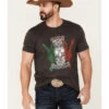 Cody James Men's Viva Mexico Muertos Skull Graphic Short Sleeve T-Shirt 