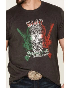 Cody James Men's Viva Mexico Muertos Skull Graphic Short Sleeve T-Shirt  -Western Boots & Shoes Deals Store 2000370469 001 P3