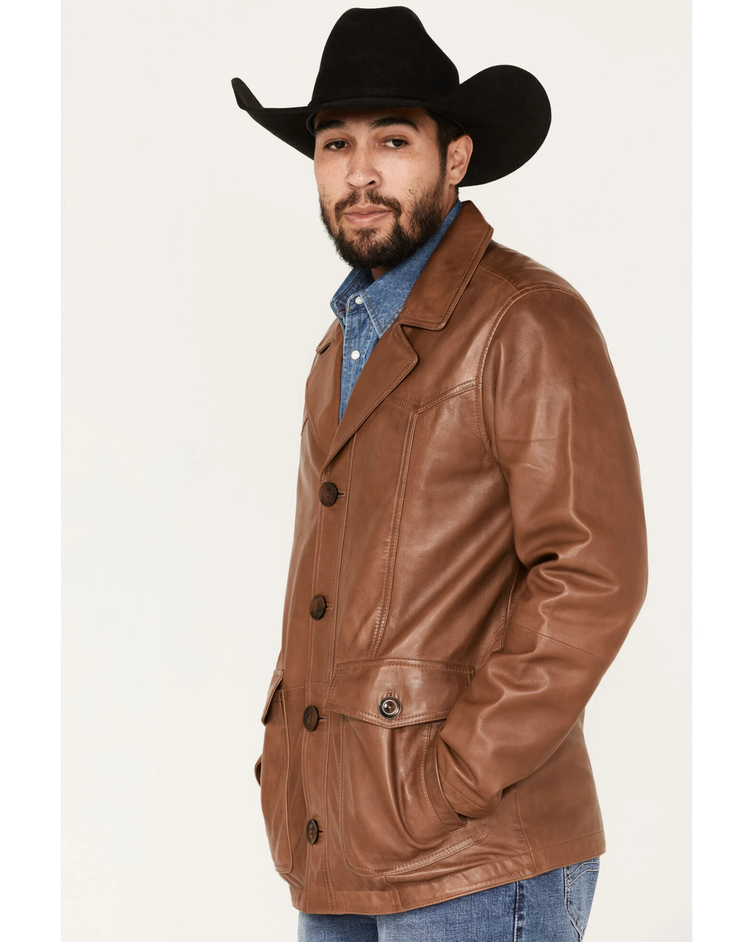 Cody James Men's Dale Leather Field Jacket 2 Cody James Men's Dale Leather Field Jacket - Image 2