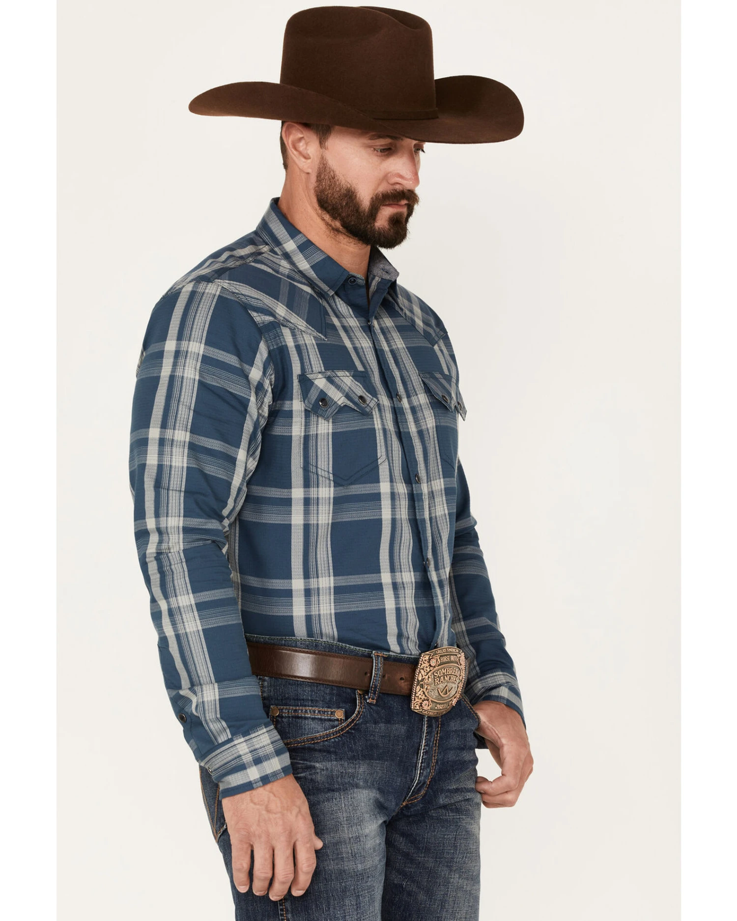 Cody James Men's Expression Large Plaid Snap Western Shirt 2 Cody James Men's Expression Large Plaid Snap Western Shirt - Image 2