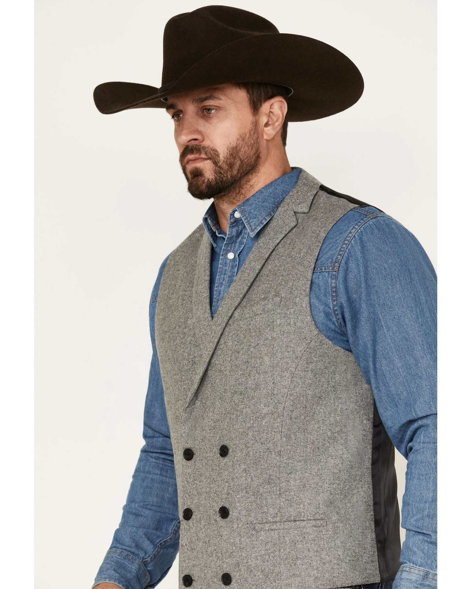 Cody James Men's Herringbone Vest 2 Cody James Men's Herringbone Vest - Image 2