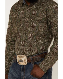 Cody James Men's Rio Sonora Paisley Print Long Sleeve Snap Western Shirt - Big & Tall -Western Boots & Shoes Deals Store 2000380433 200 P3