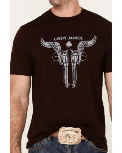 Cody James Men's Bullhead Guns Short Sleeve Graphic T-Shirt -Western Boots & Shoes Deals Store 2000381892 640 P3