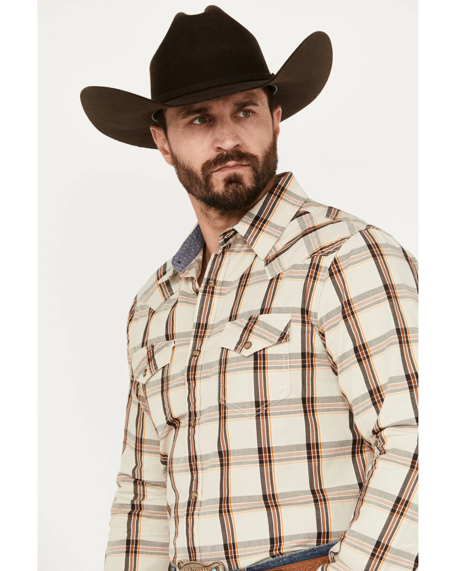Cody James Men's Sundowner Plaid Print Long Sleeve Western Snap Shirt 2 Cody James Men's Sundowner Plaid Print Long Sleeve Western Snap Shirt - Image 2