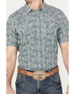 Cody James Men's Crazy Days Paisley Print Short Sleeve Western Snap Shirt -Western Boots & Shoes Deals Store 2000385970 300 P3