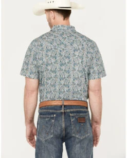 Cody James Men's Crazy Days Paisley Print Short Sleeve Western Snap Shirt -Western Boots & Shoes Deals Store 2000385970 300 P4