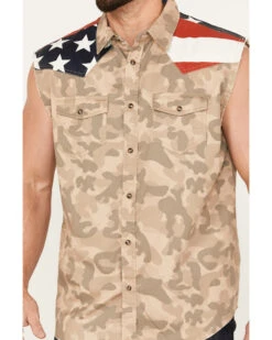 Cody James Men's Recon Desert Camo Bubba Sleeveless Snap Shirt -Western Boots & Shoes Deals Store 2000385983 280 P3