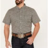 Cody James Men's Dillon Geo Print Short Sleeve Button-Down Stretch Western Shirt - Tall